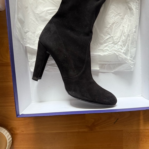 Stuart Weitzman Highland Over-the-Knee Boot With Box 7 Women’s Suede Black - Picture 2 of 8
